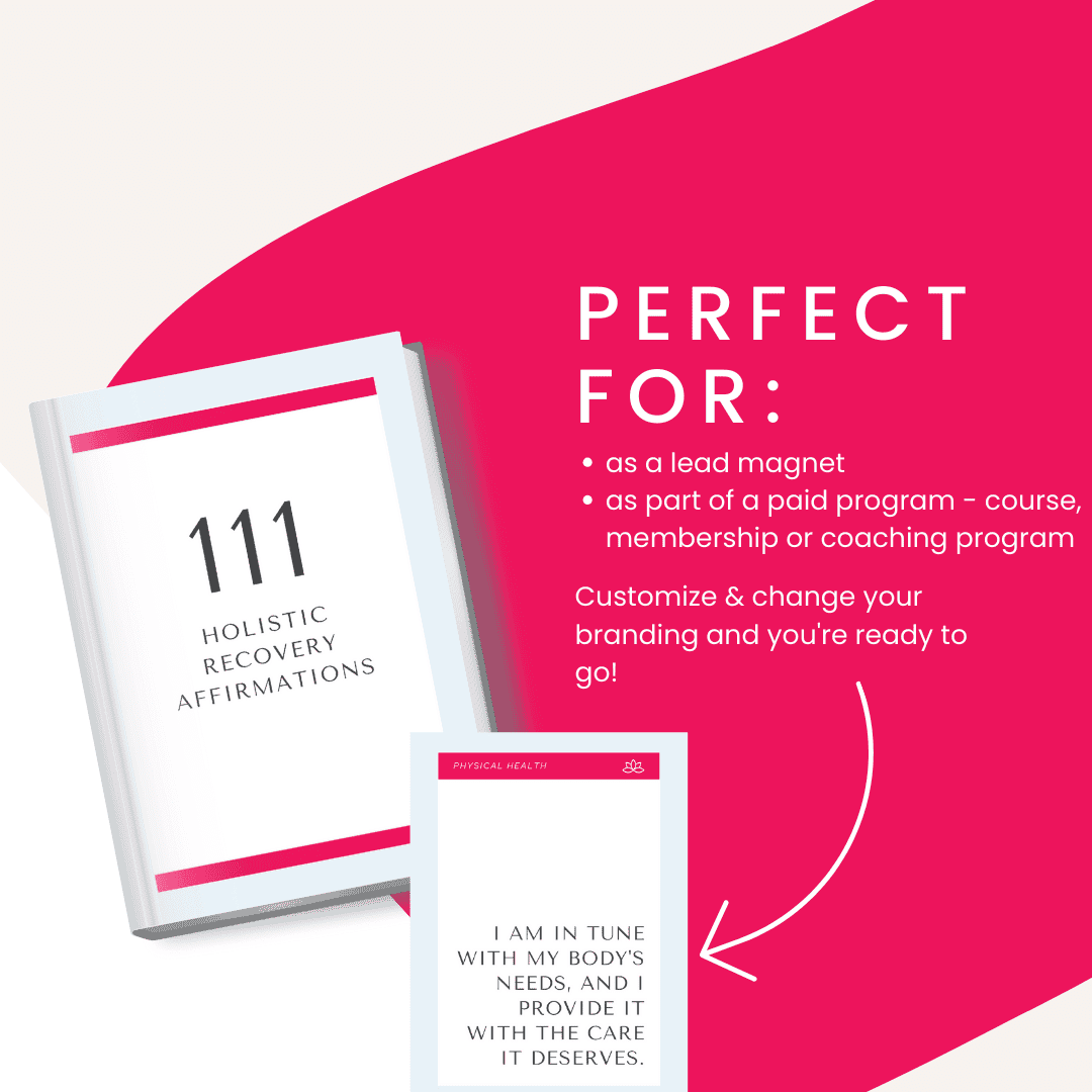 111 Holistic Recovery Affirmations Your Path to Renewal Perfect For Lead Magnet And Paid Program
