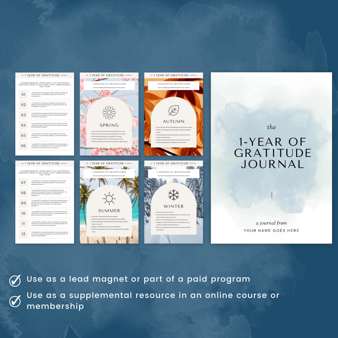 1-Year of Gratitude Journal Pictures