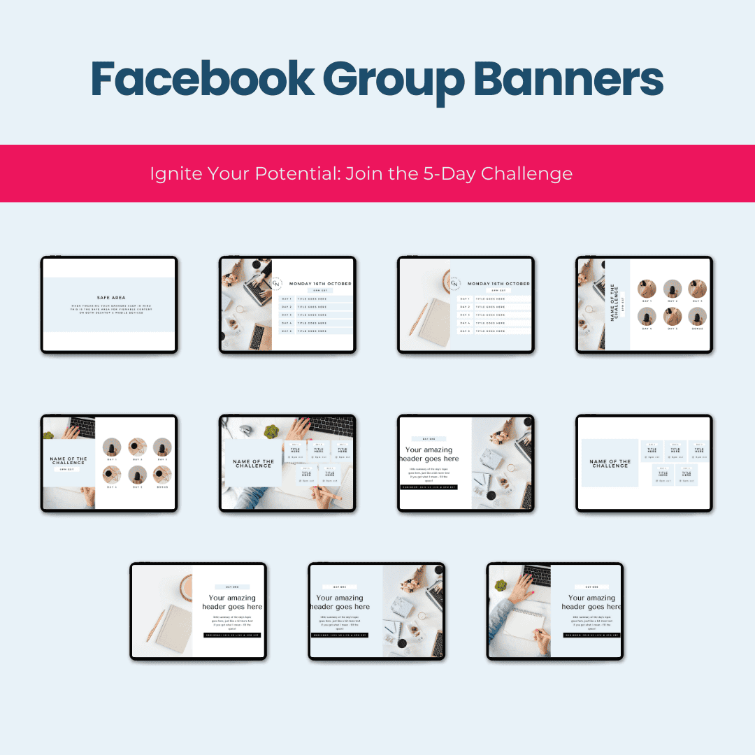 5-Day Challenge Facebook Group Banners