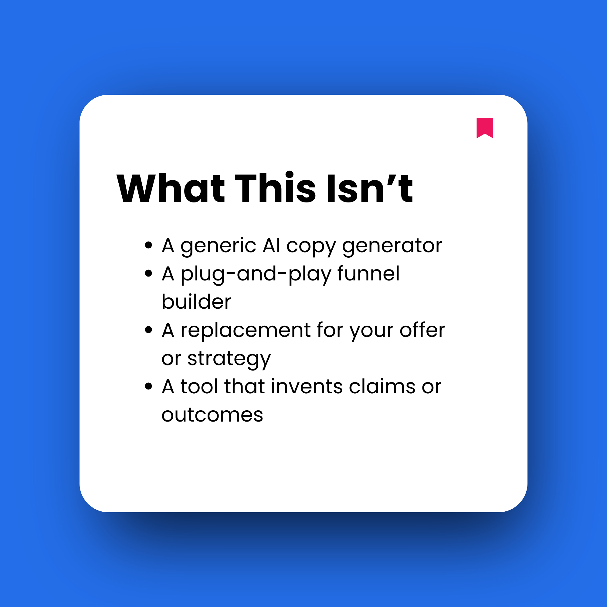 White square with text on a blue background