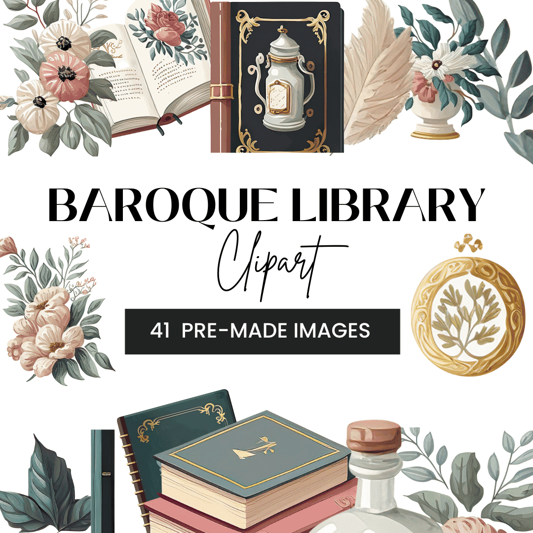 Baroque Library Clipart