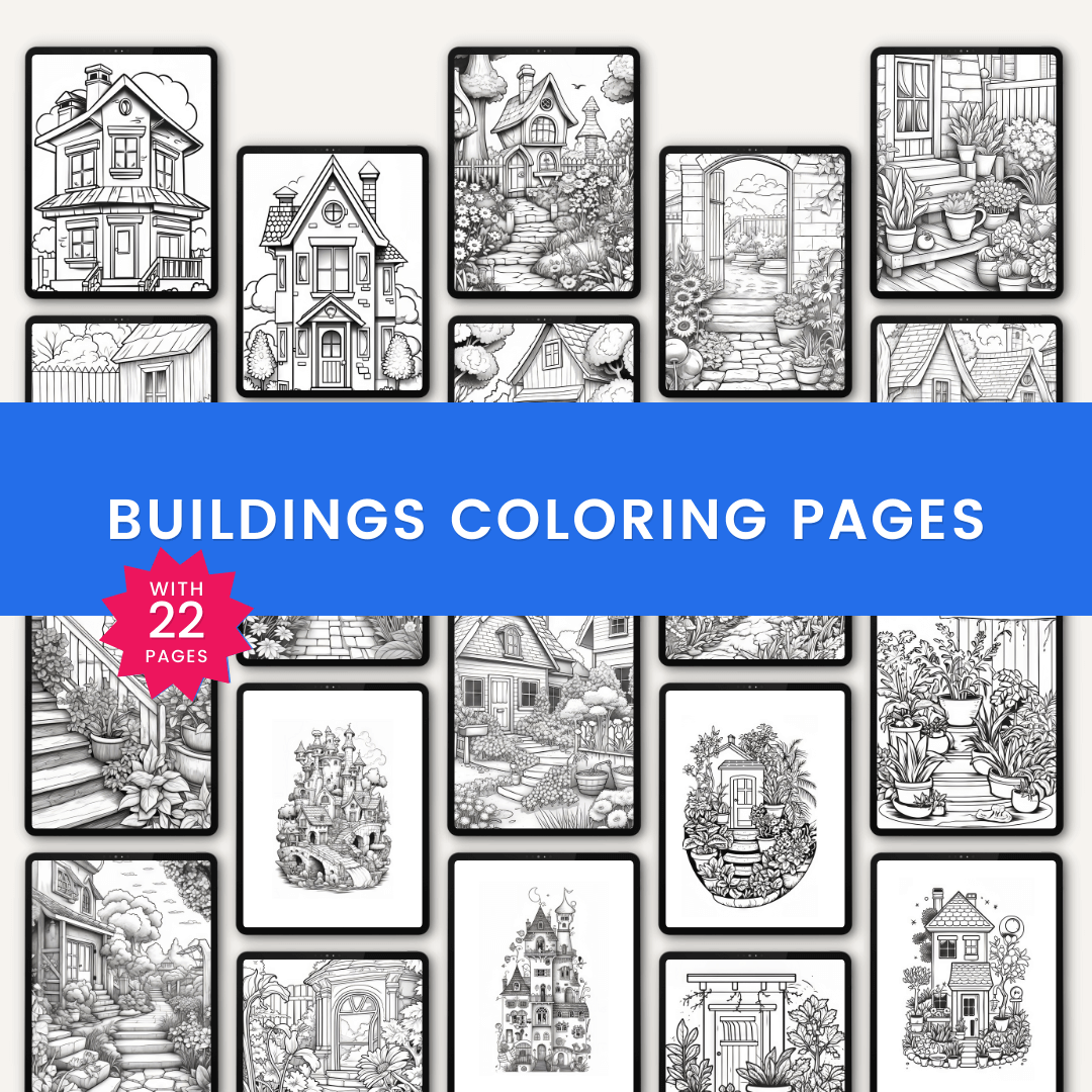 Buildings Coloring Pages
