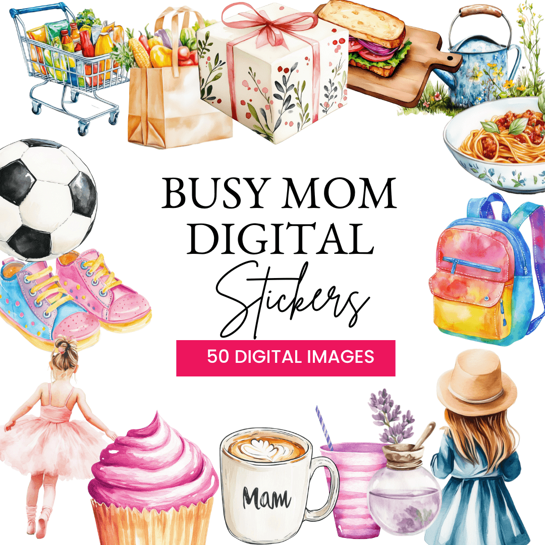 Busy Mom Digital Stickers