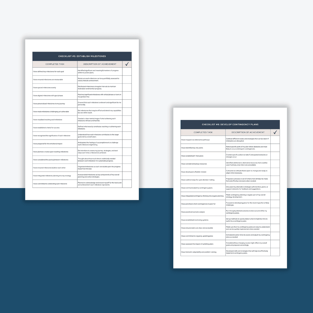 Coaching Vision And Goal Setting Checklist Images