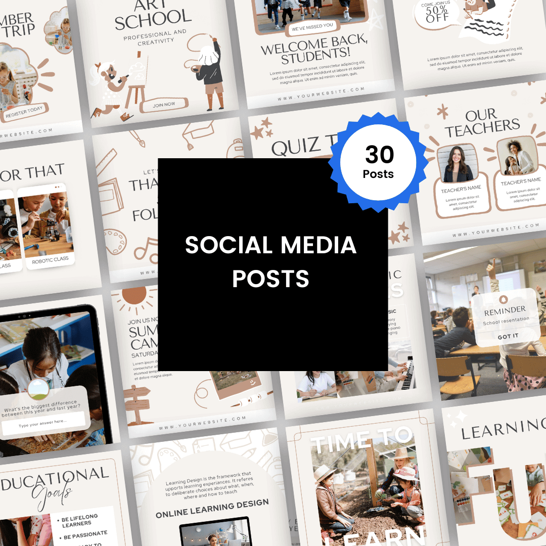 Learn & Shine: 30 Education Social Media Posts