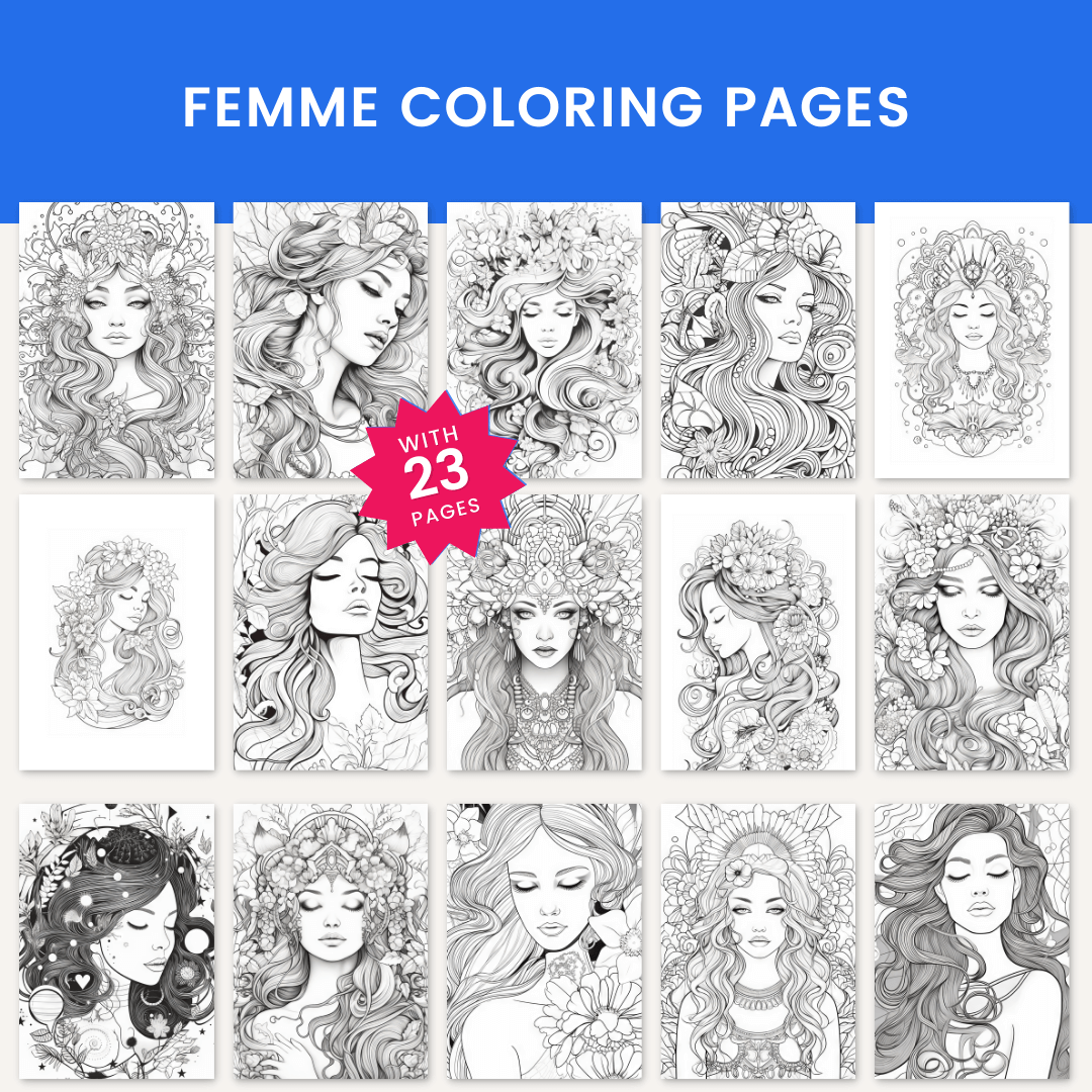 Femme Coloring Pages