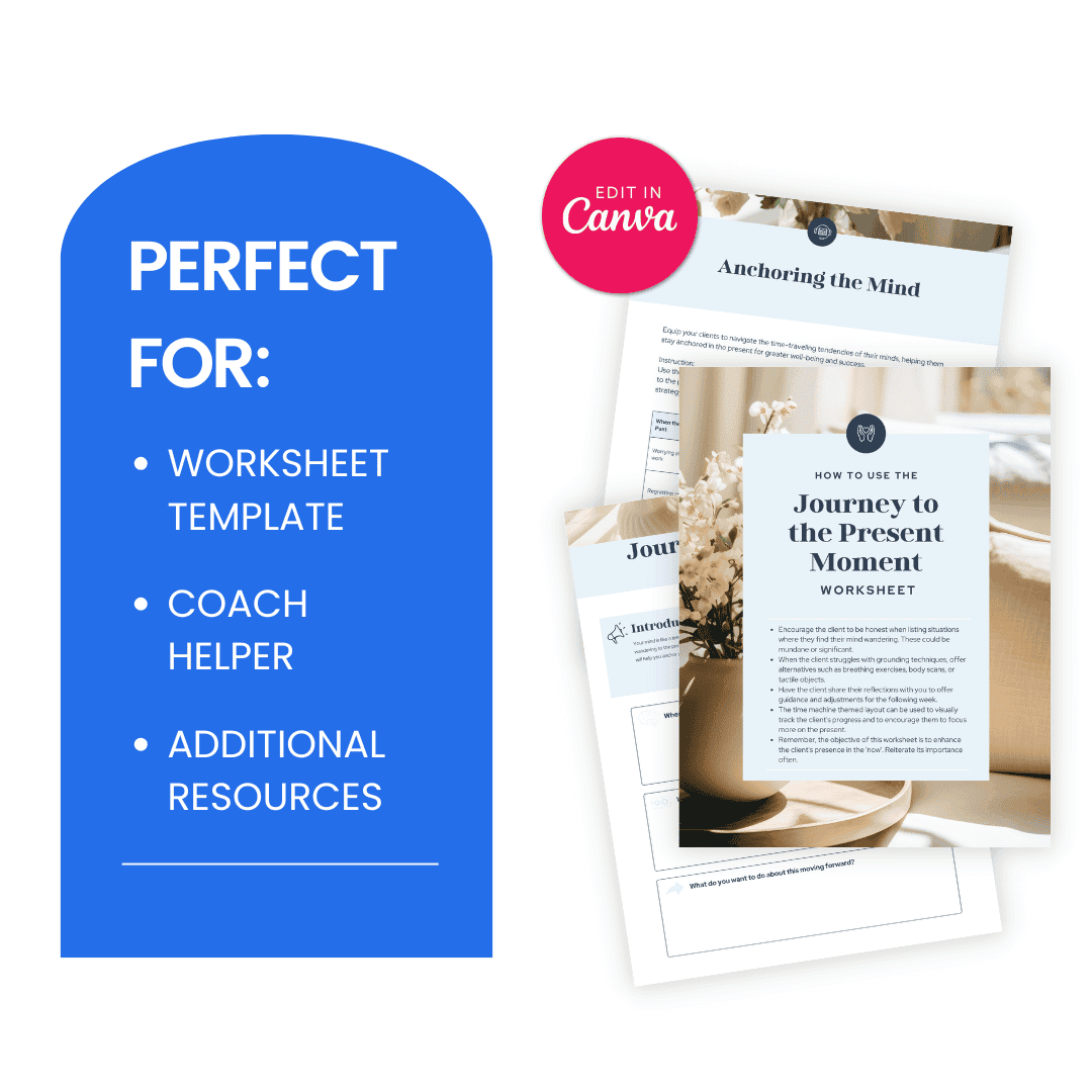 Journey to the Present Moment Worksheet Template