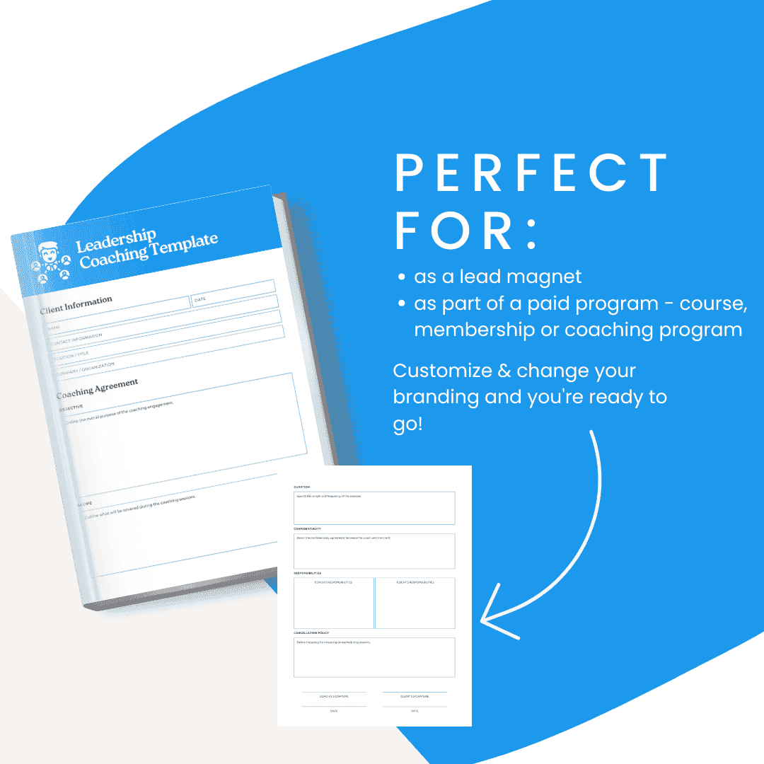 Leadership Coaching Template Perfect For Lead Magnet And Paid Program