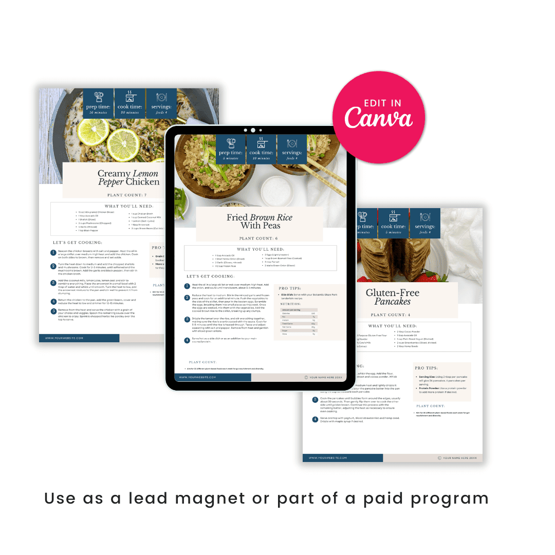 Meat Fish Eggs Gluten Free Recipes With Sample Meal Plan Perfect For Lead Magnet And Paid Program