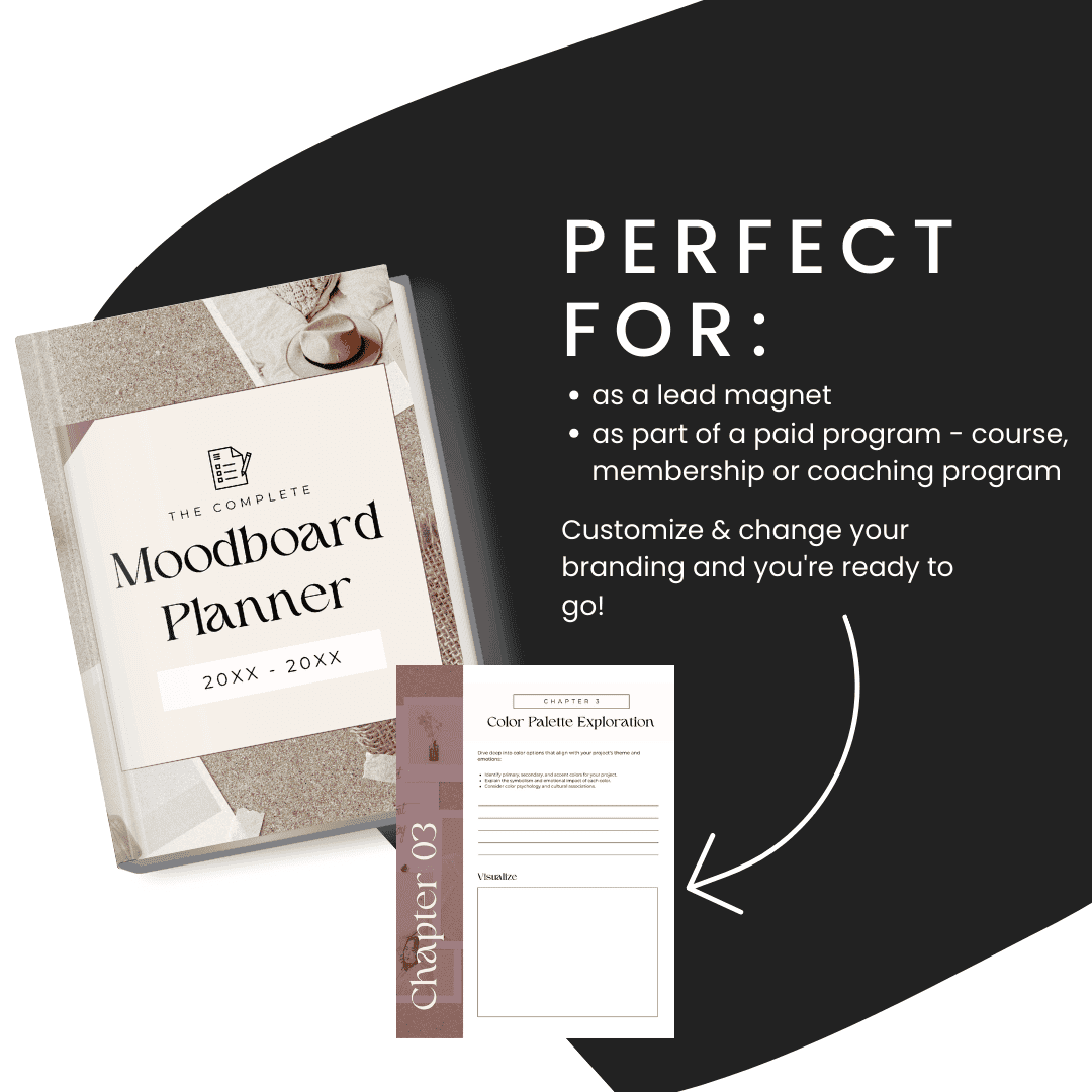 Moodboard Planner Perfect For Lead Magnet And Paid Program