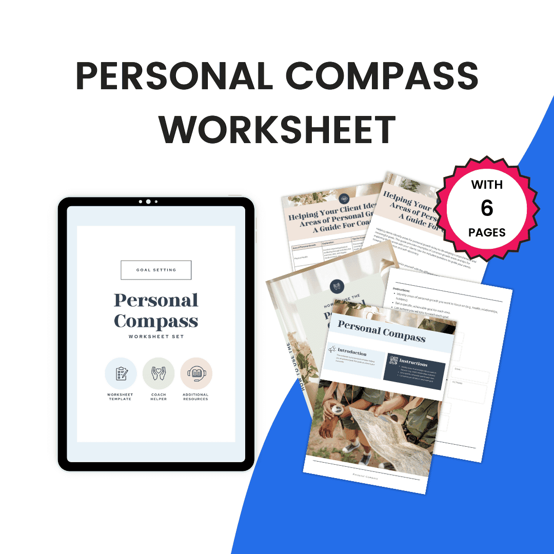 Personal Compass Worksheet Mockup