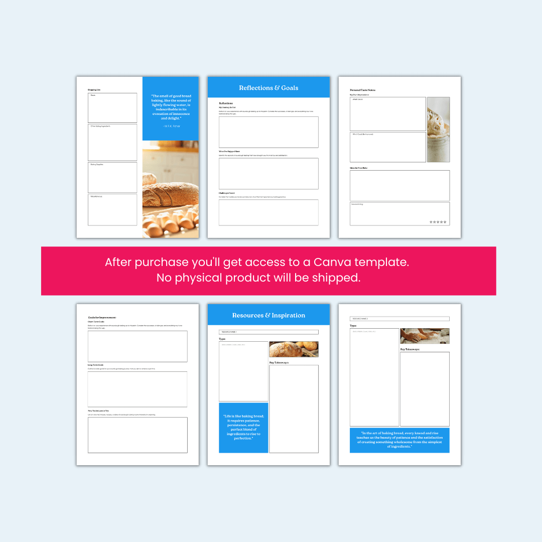 Sourdough Baking Journal Images