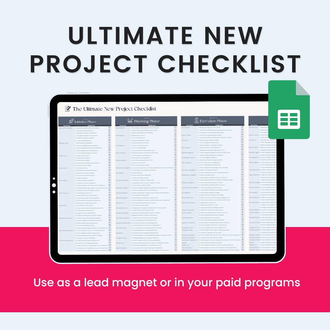 Ultimate New Project Checklist