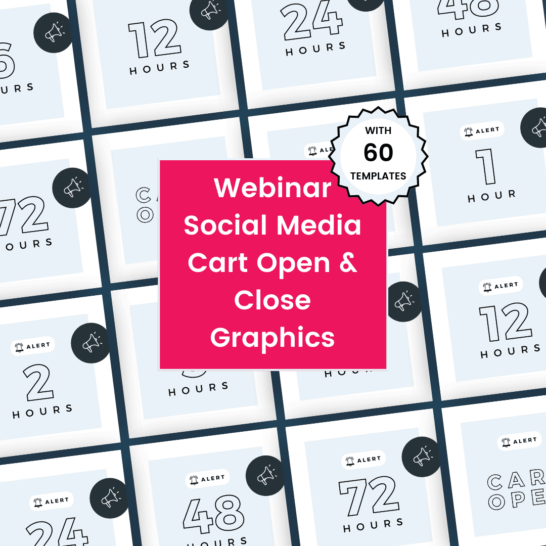 Webinar Social Media Cart Open and Close Graphics