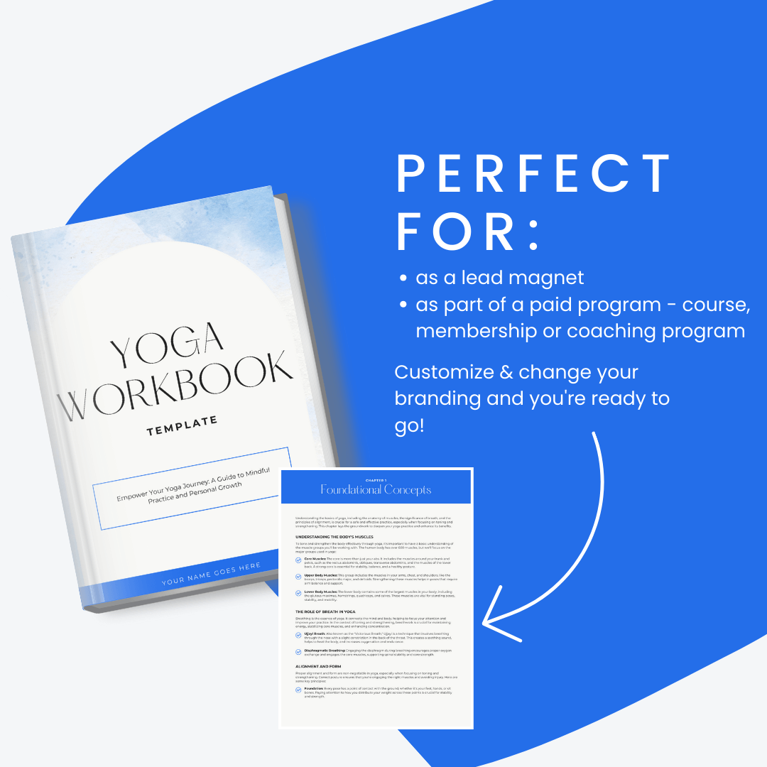 Yoga Workbook Template Use In A Lead Magnet And Paid Program