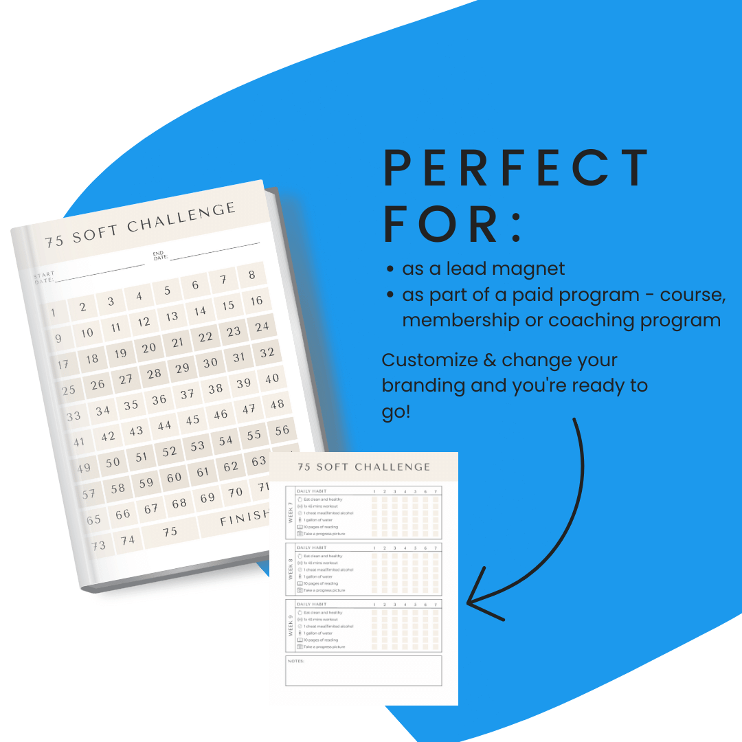 75 Soft Challenge Template Perfect For Lead Magnet And Paid Program