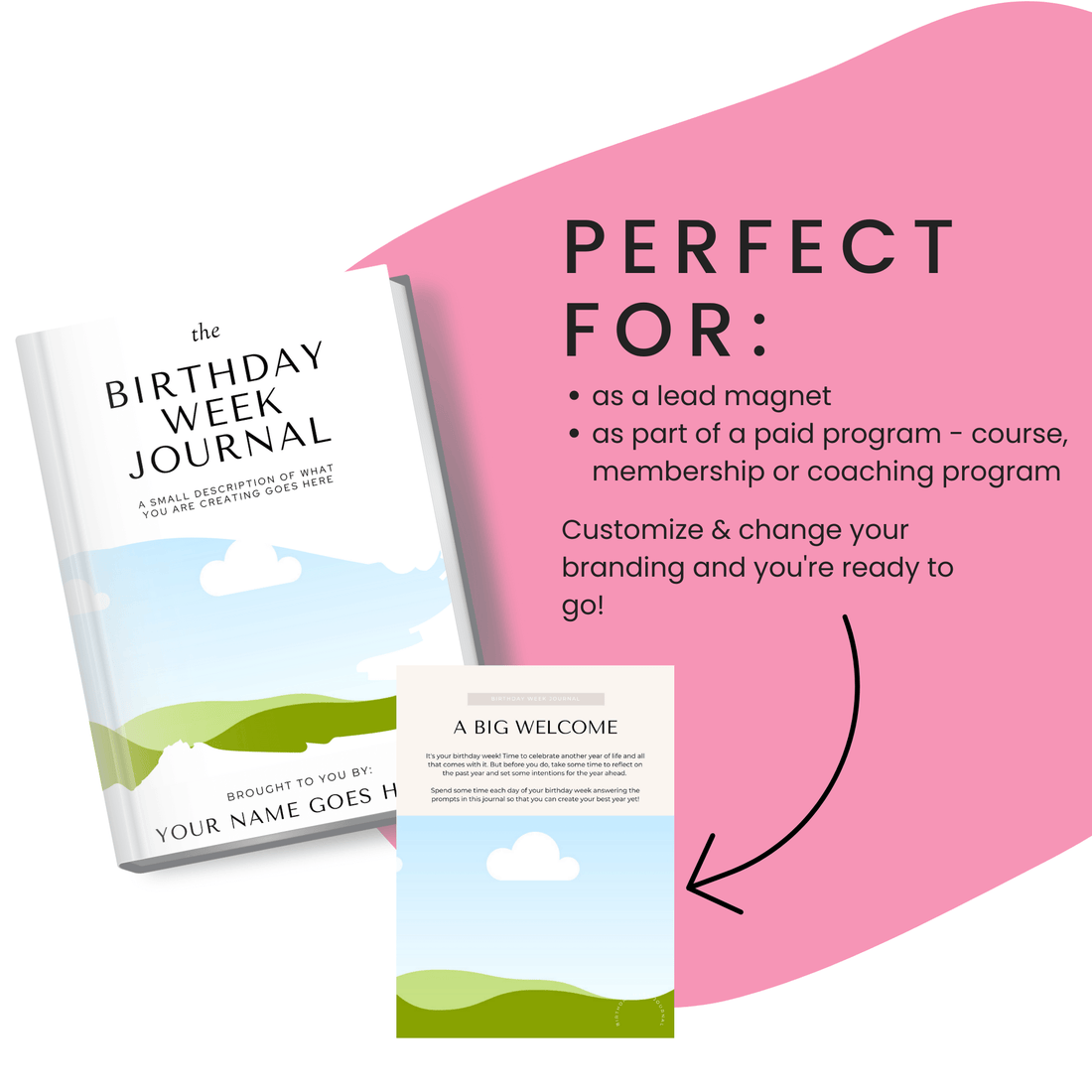 Birthday Week Journal Perfect for Lead Magnet and Paid Program