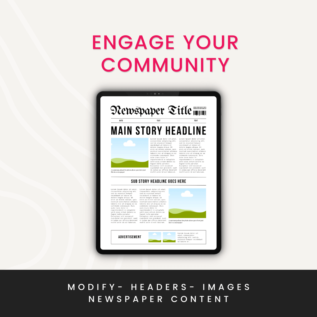 Digital Newspaper Template Digital Product Customize In Canva