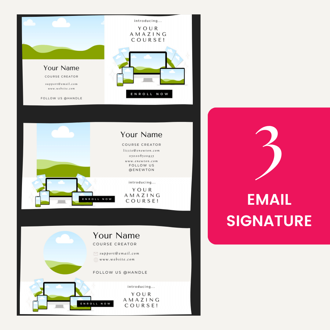 Digital Product Creator Canva Bundle Email Signature