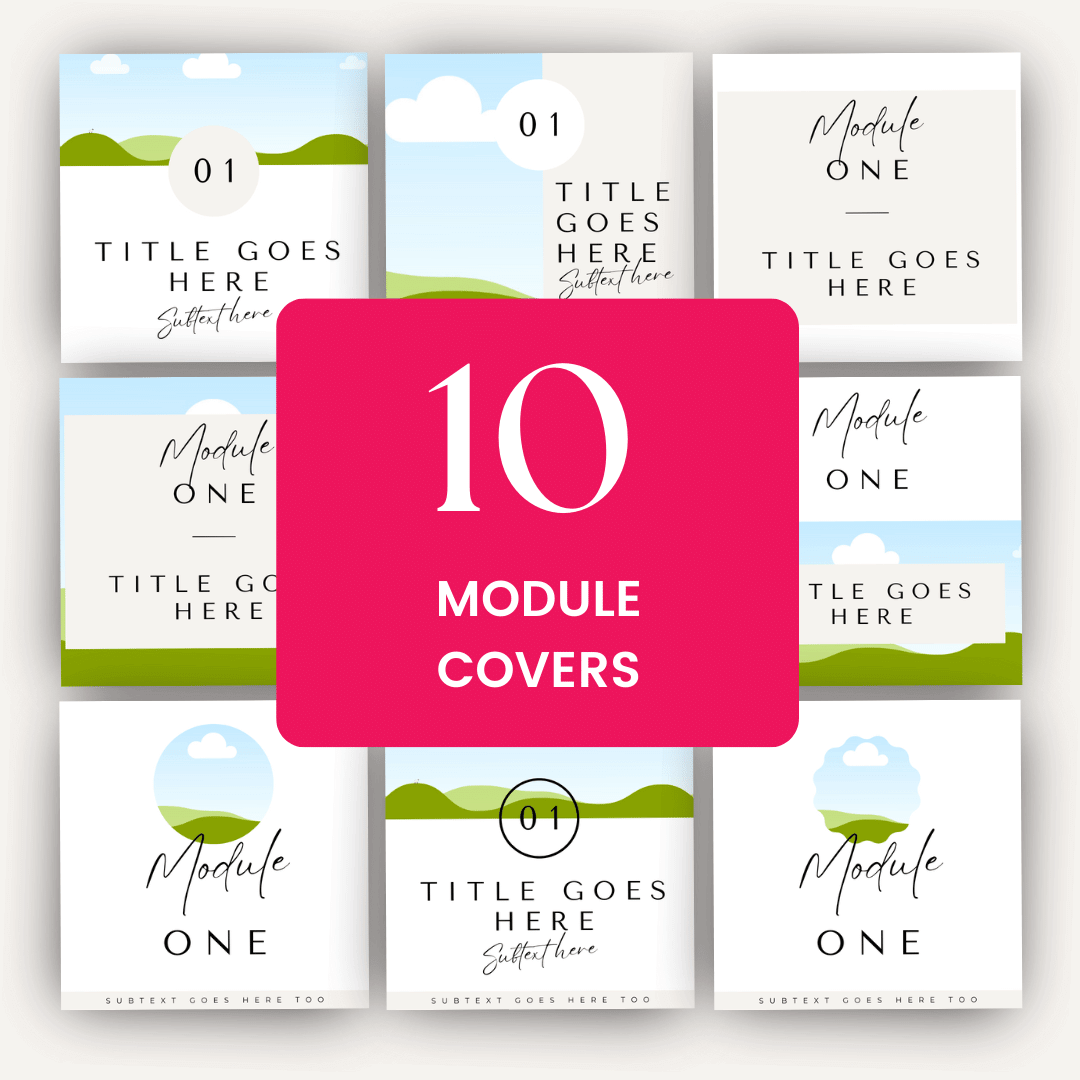 Digital Product Creator Canva Bundle Module Covers