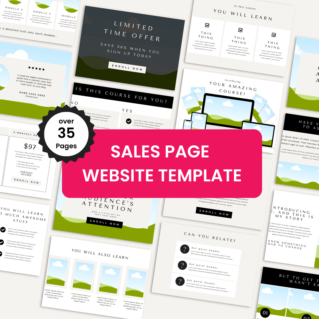 Digital Product Creator Canva Bundle Website Template