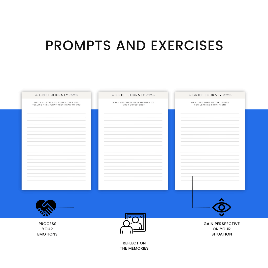 Grief Journey Journal And Affirmations Bundle Prompts And Exercises Towards Healing