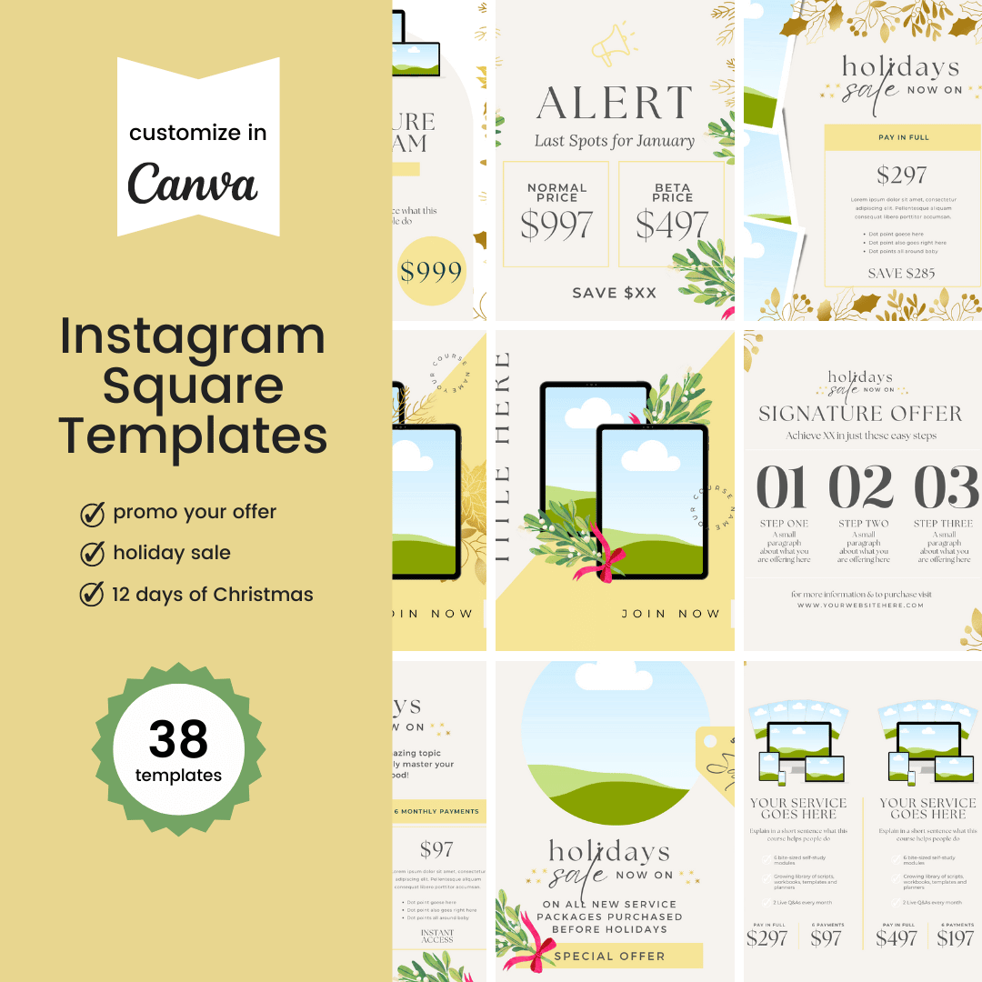 Happy_Holidays_Promo_Bundle_Square_Canva_Images