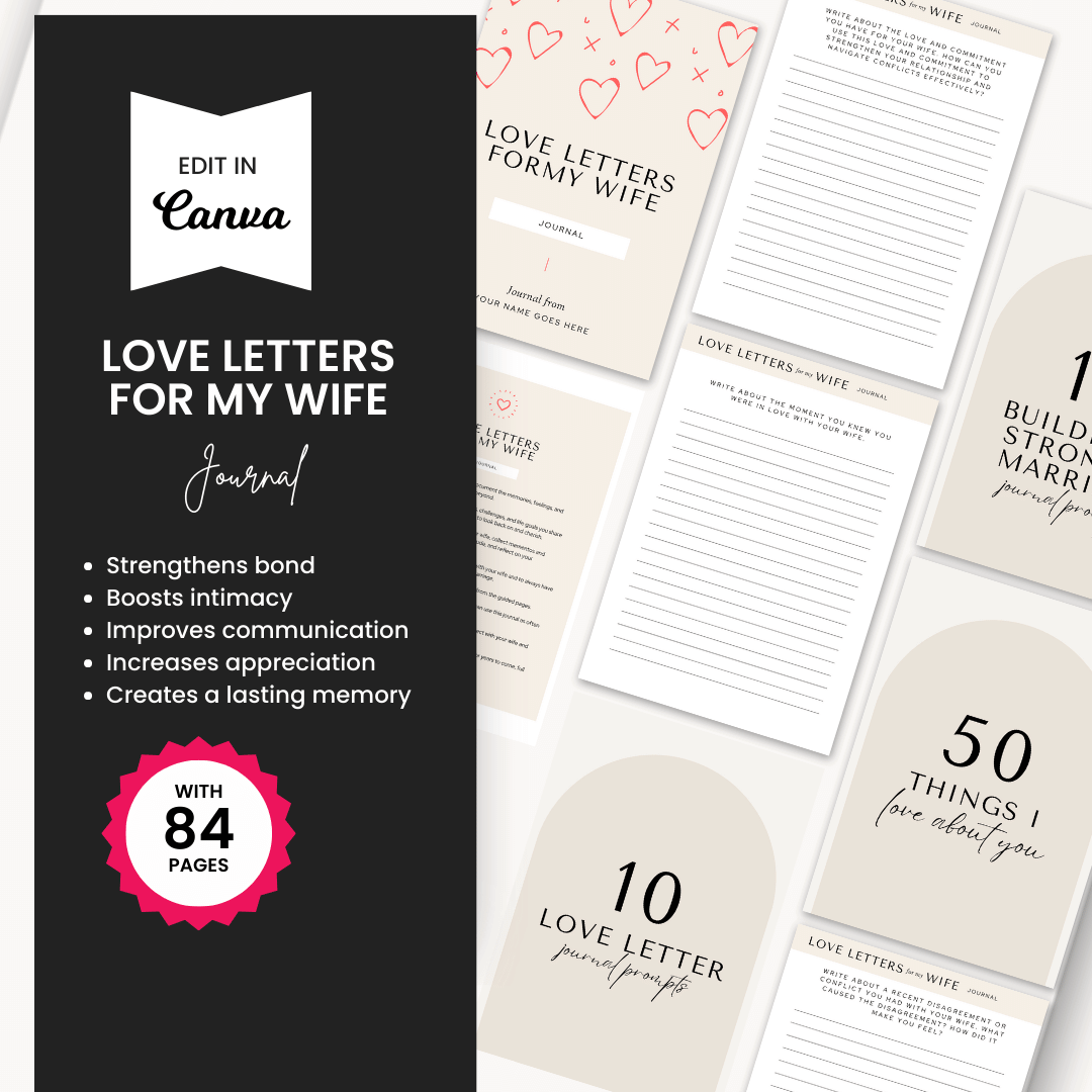Love Letter Journal Bundle For My Wife