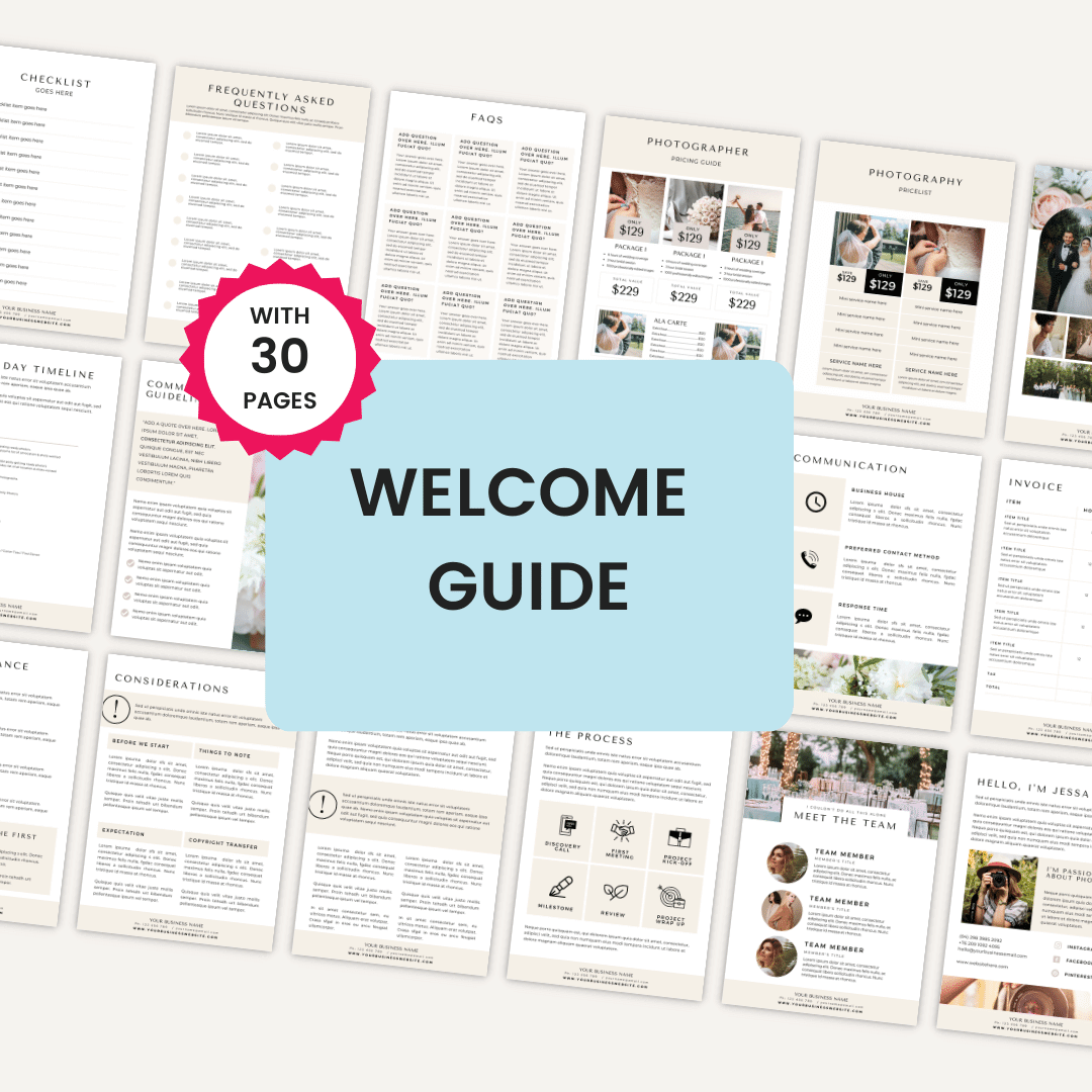 Photographer Marketing Toolkit Welcome Guide