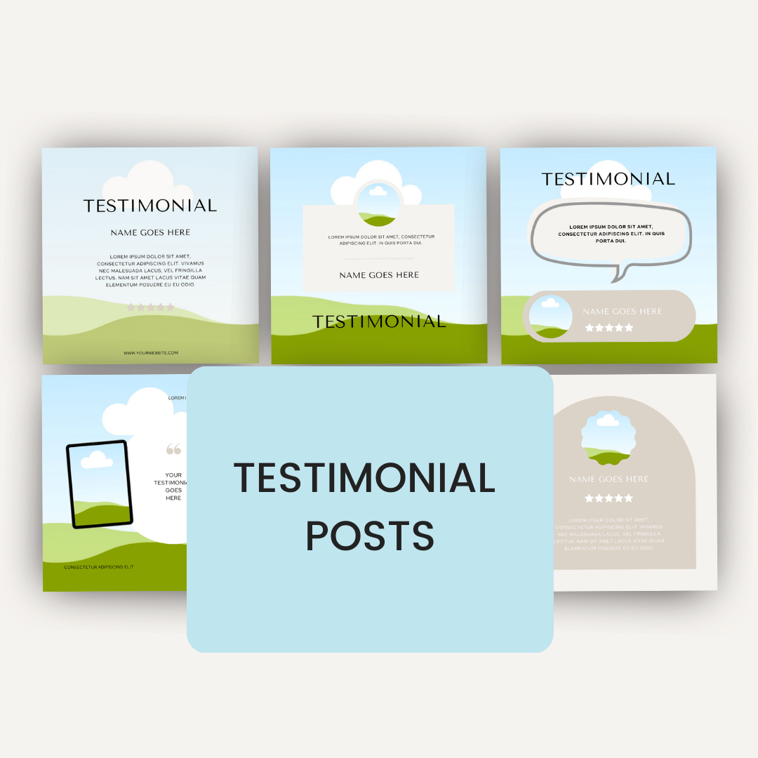 Self Care Challenge And Course Promo Kit Testimonial Posts