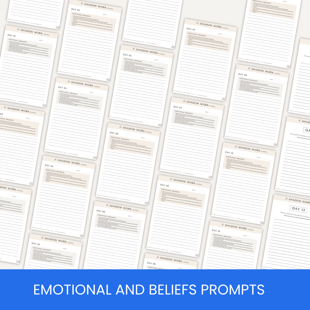 Shadow Work Journal Emotional And Beliefs Prompts