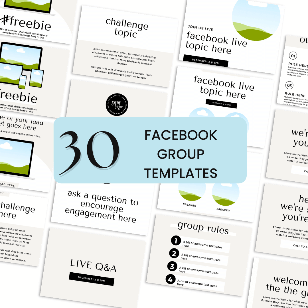 Social Buzz Bundle Facebook Group Post Templates