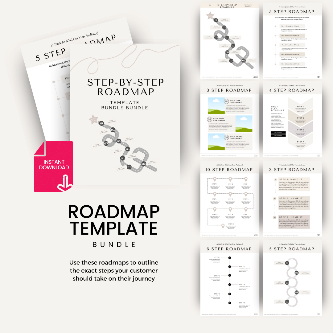 Step by Step Roadmap Template Bundle To Outline Steps