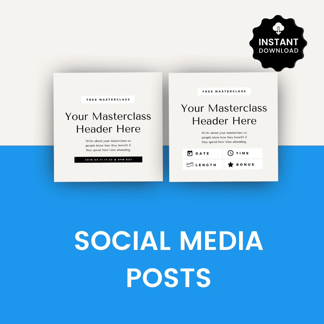 Ultimate Launch Bundle Masterclass Social Media Posts