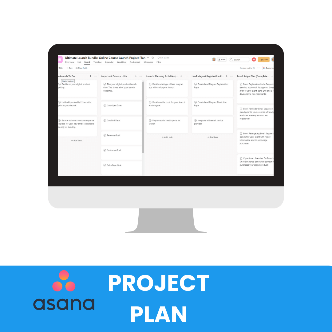 Ultimate Launch Bundle Online Course Launch Project Plan
