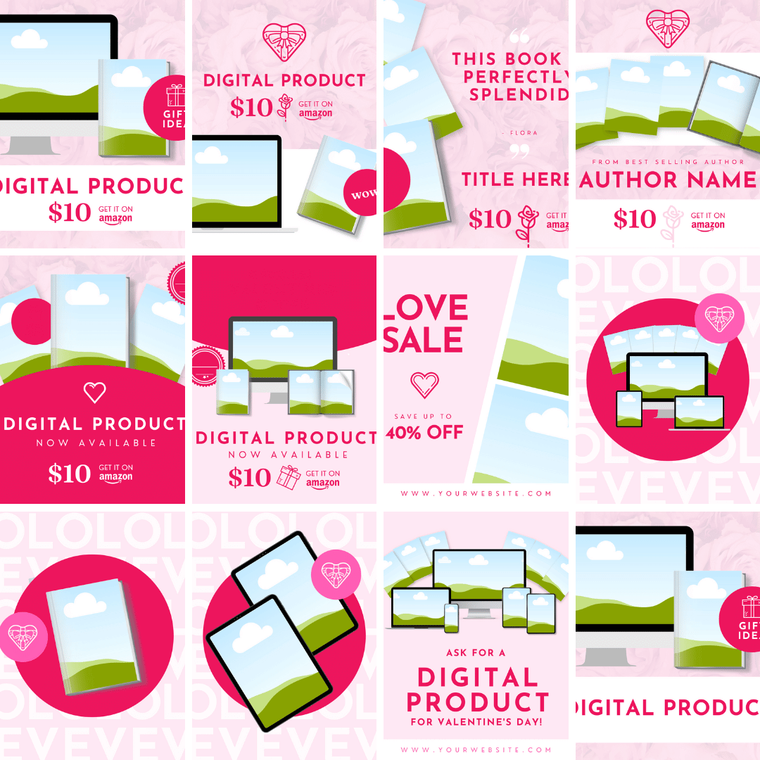 Valentines Day Digital Product Social Media Images 2