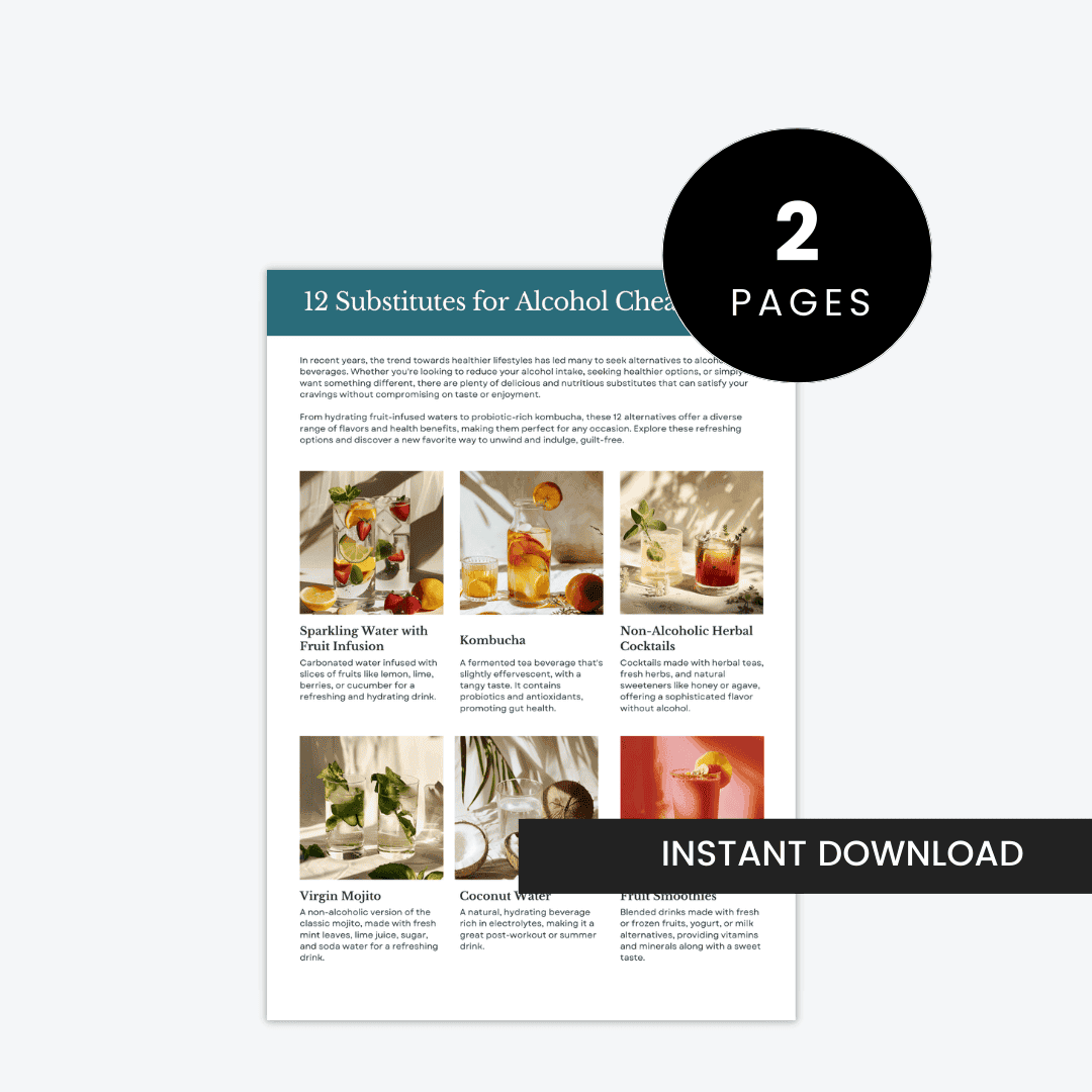 12 Substitutes For Alcohol Cheat Sheet Images