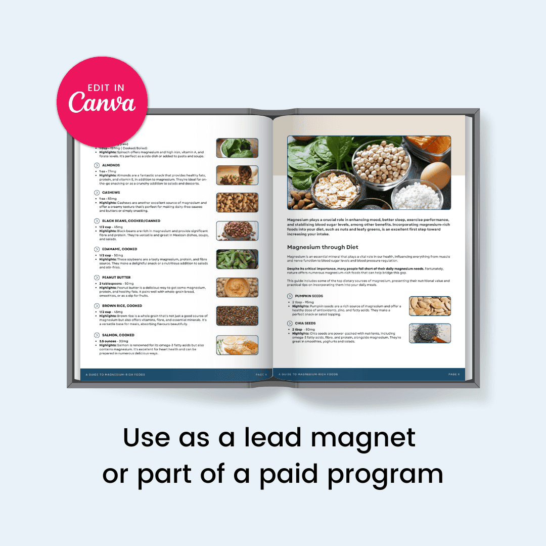 A Guide To Magnesium Rich Foods Perfect For Lead Magnet And Paid Program