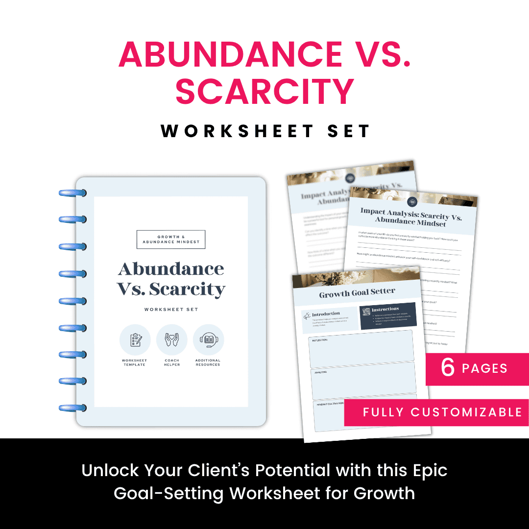Abundance Vs. Scarcity Worksheet Mockup