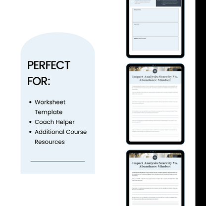 Abundance Vs. Scarcity Worksheet