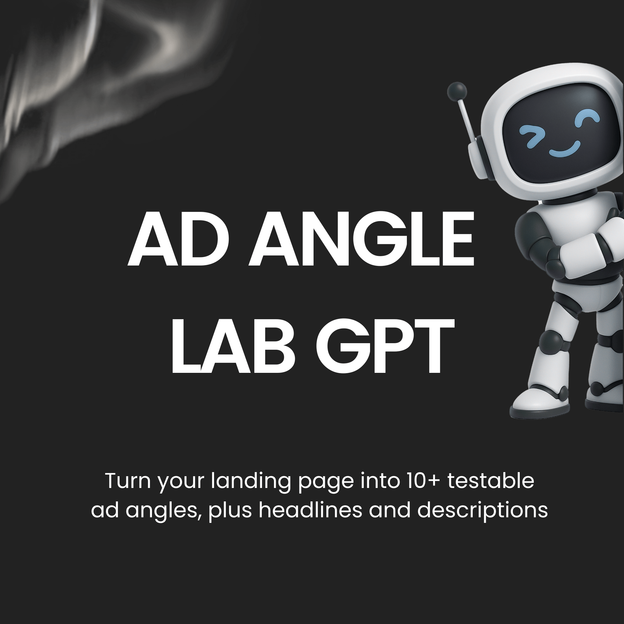 Robotic character with text &