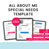 All About Me Special Needs Template