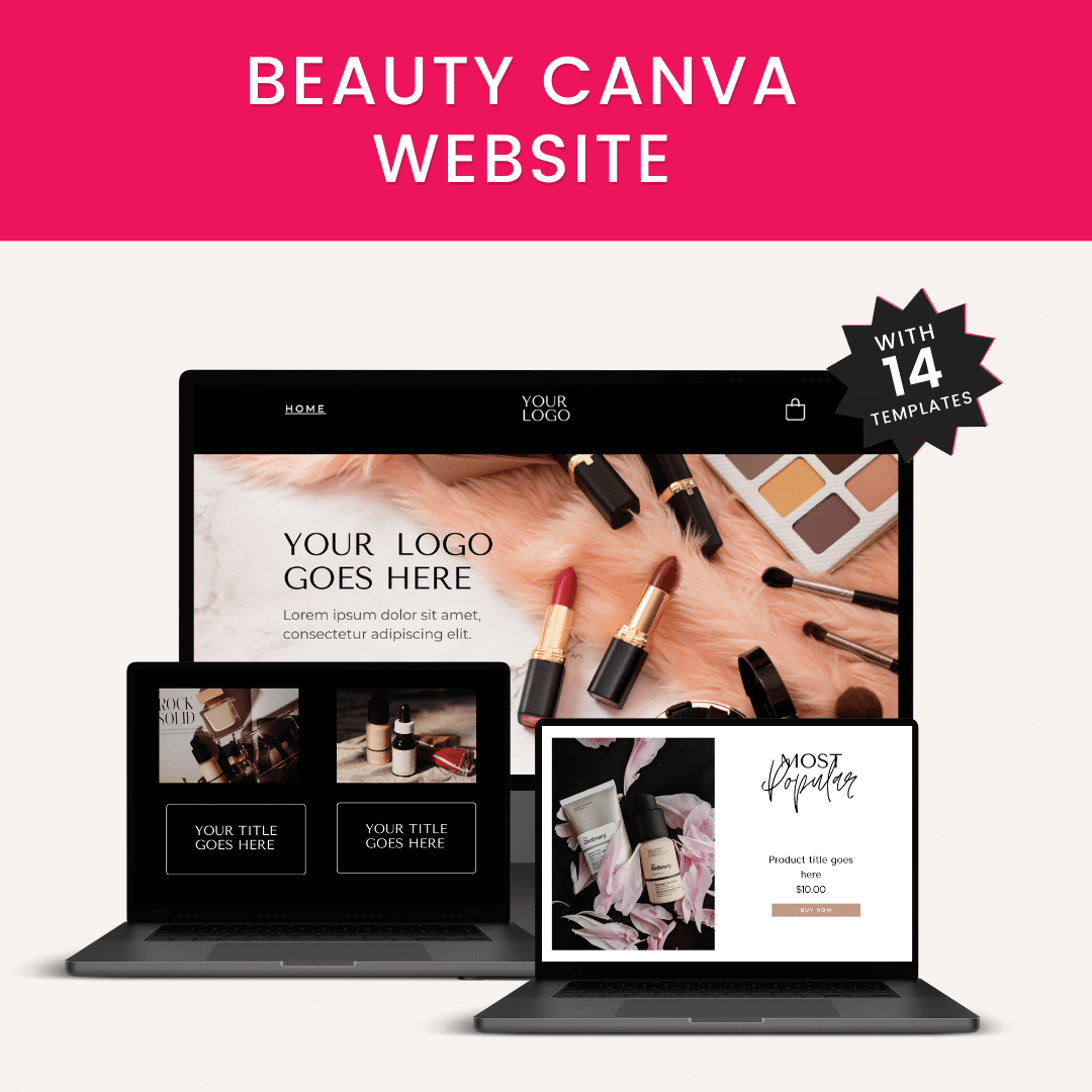 Beauty Boost Business Bundle Beauty Canva Website