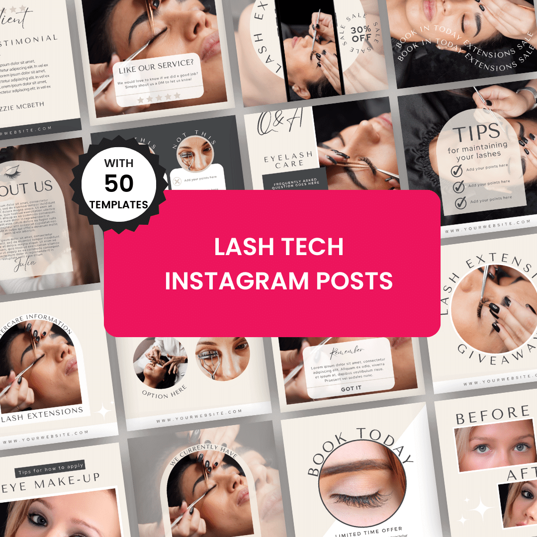 Beauty Boost Business Bundle Lash Tech Instagram Posts