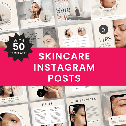 Beauty Boost Business Bundle SkinCare Instagram Posts