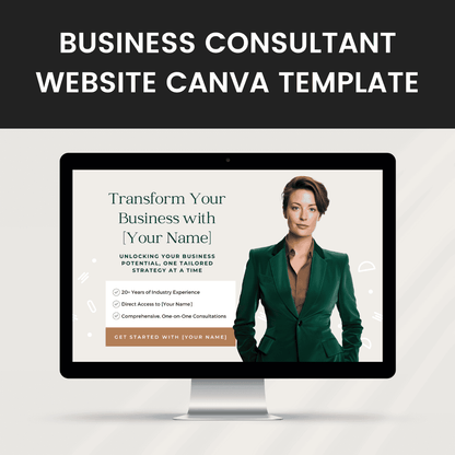 Business Consultant Website Canva Template