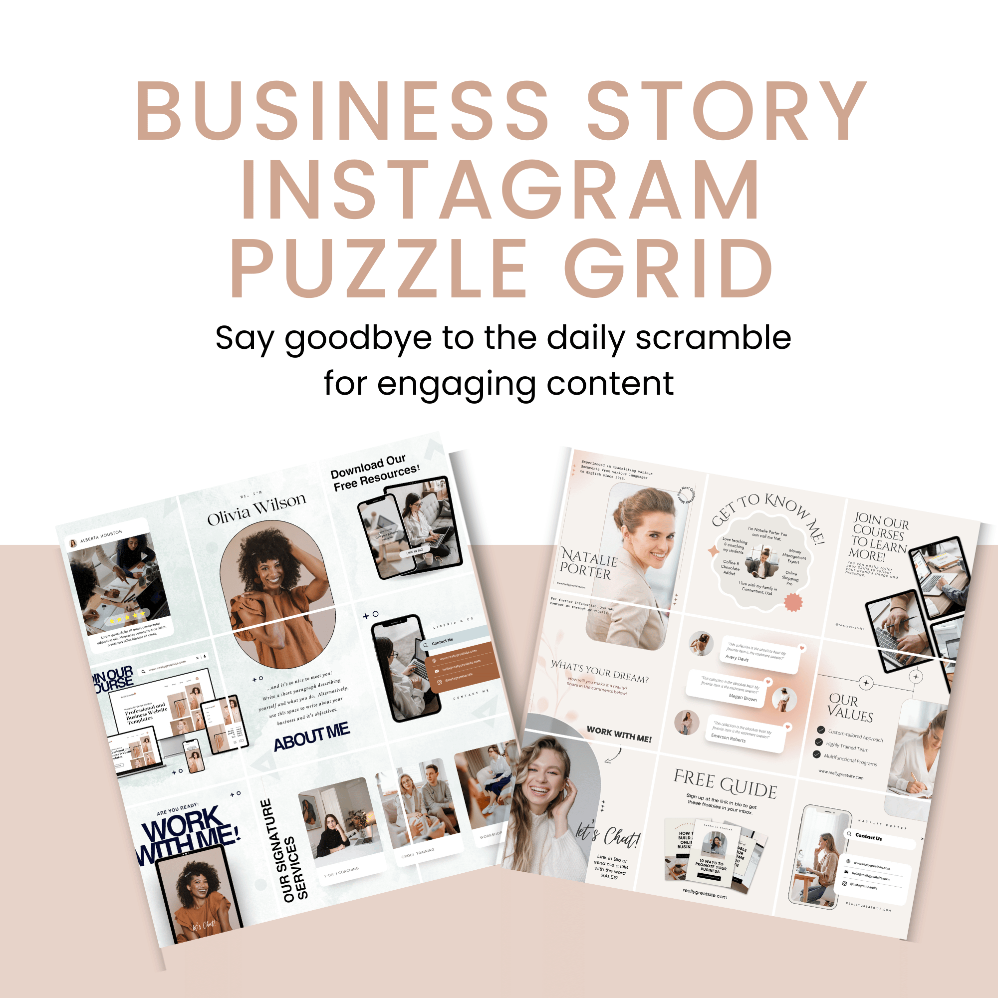 Business Story Instagram Puzzle Grid