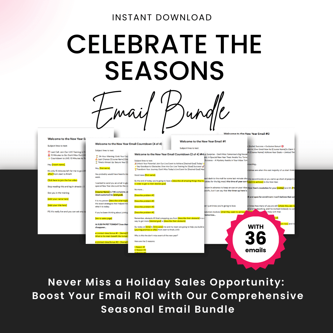 Celebrate The Seasons Email Bundle Product Images