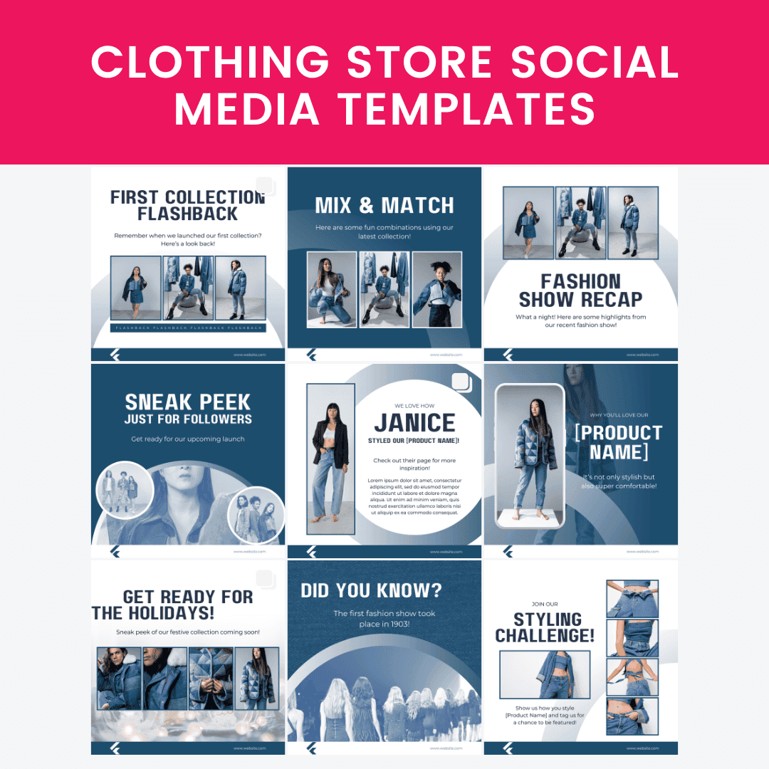 Clothing Store Social Media Templates