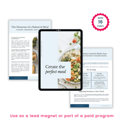 Use the Create the Perfect Meal in your paid programs: online course, membership or coaching program
